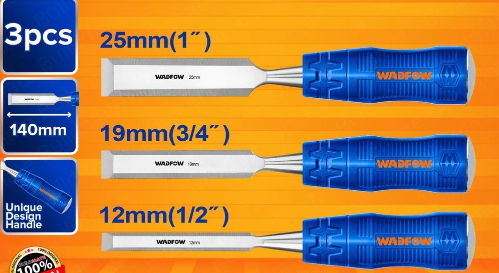 3 PCS WOOD CHISEL SET WADFOW (WWC2203)
