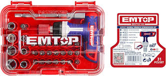 31PCS T HANDLE SCREWDRIVER SET EMTOP (EBST03102)