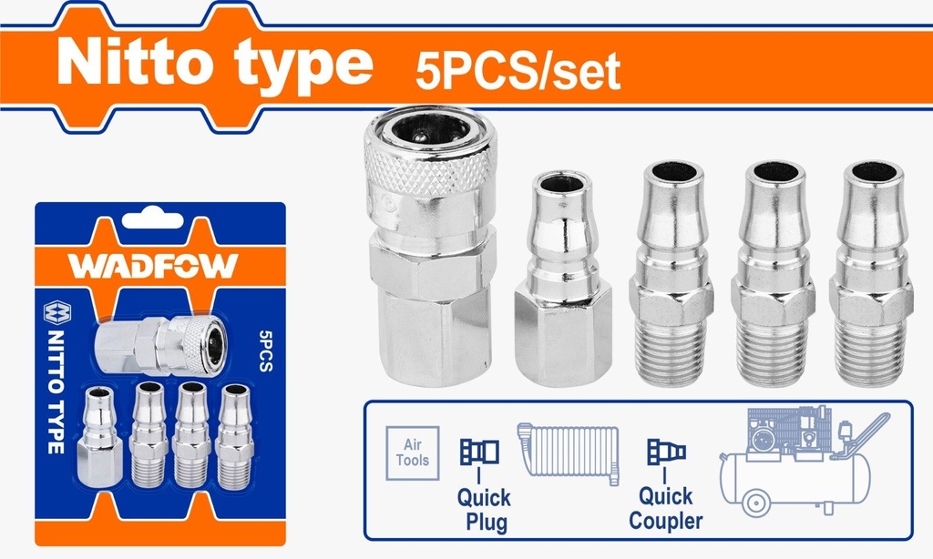 4PCS AIR COUPLER & PLUG SET WADFOW (WQP4673)