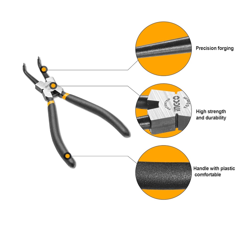 4PCS CIRCLIP PLIERS SET INGCO (HCCPS01180)