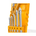 5 PCS GLASS DRILL BITS SET INGCO (AKD7058)