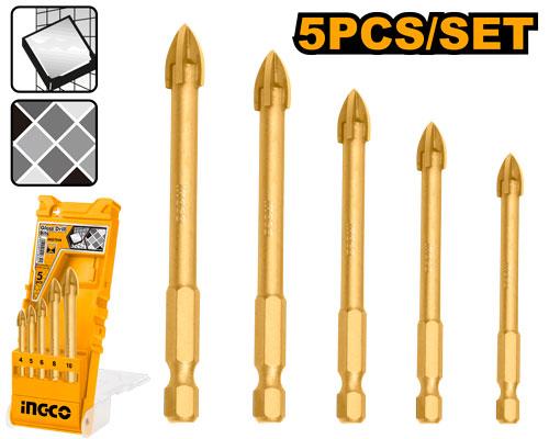 5 PCS GLASS DRILL BITS SET INGCO (AKD7058)