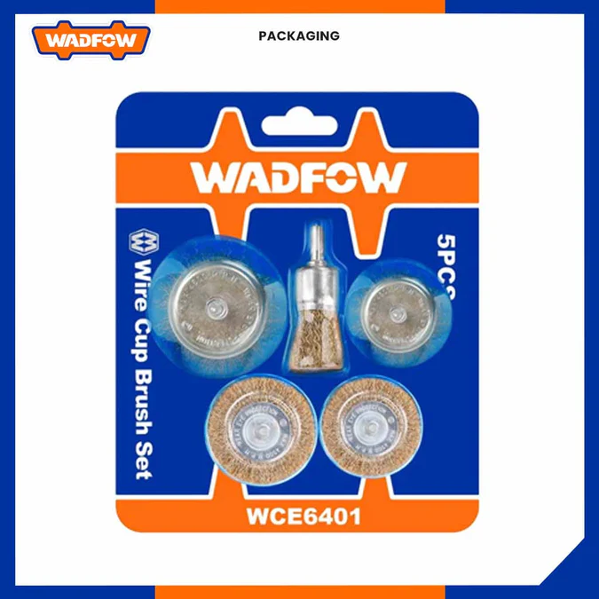 5 PCS WIRE CUP BRUSH SET WADFOW (WCE6401)