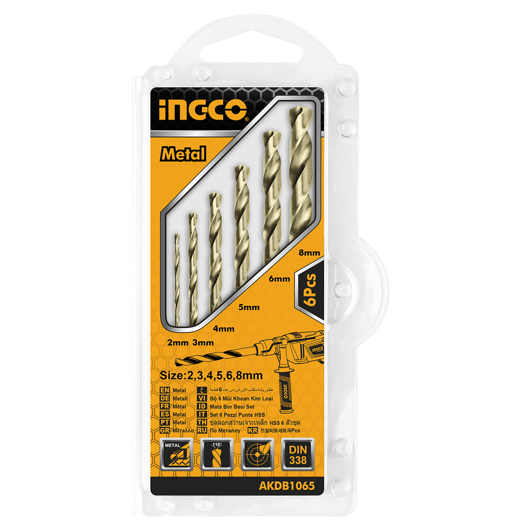 6PCS HSS TWIST DRILL BITS SET- (AKDB1065)