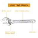 ADJUSTABLE WRENCH 12" INGCO (HADW131122)
