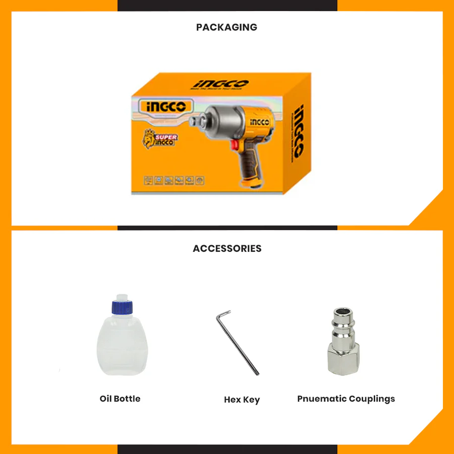 AIR IMPACT WRENCH 3/4" INGCO (AIW341301)