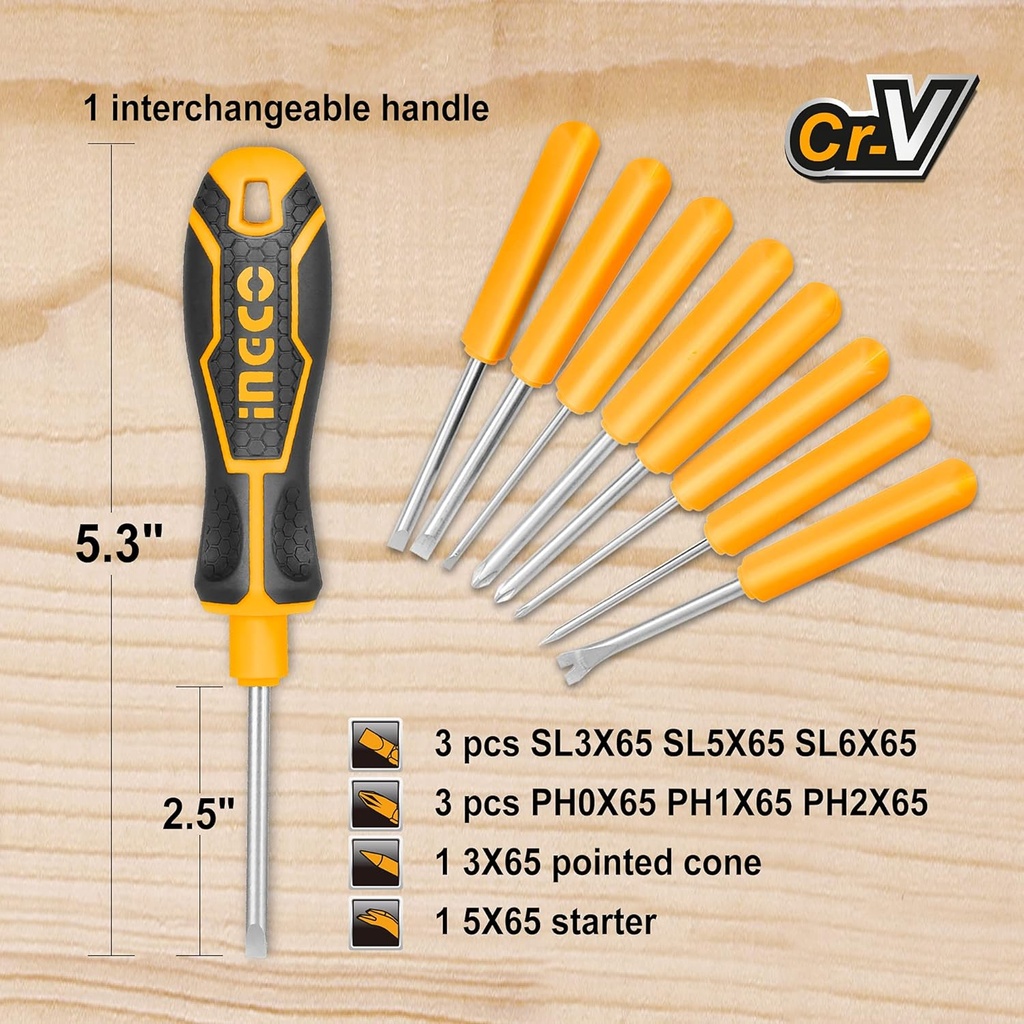 8 IN 1 SCREWDRIVER SET  INGCO (AKISD0901)