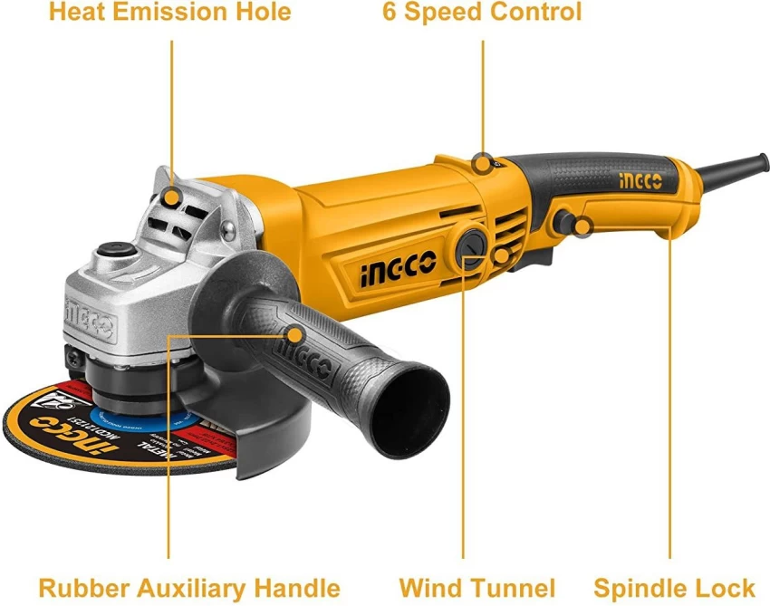 ANGLE GRINDER 1010W 125MM INGCO (AG10108-5)
