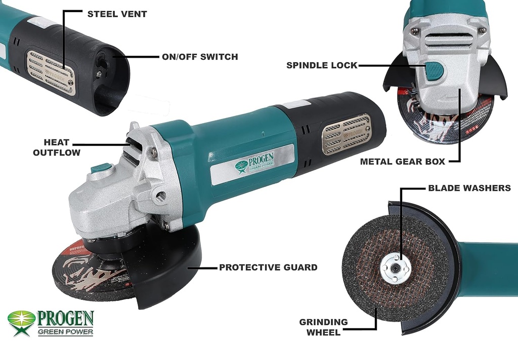ANGLE GRINDER 1250W PROGEN (9102-HG)