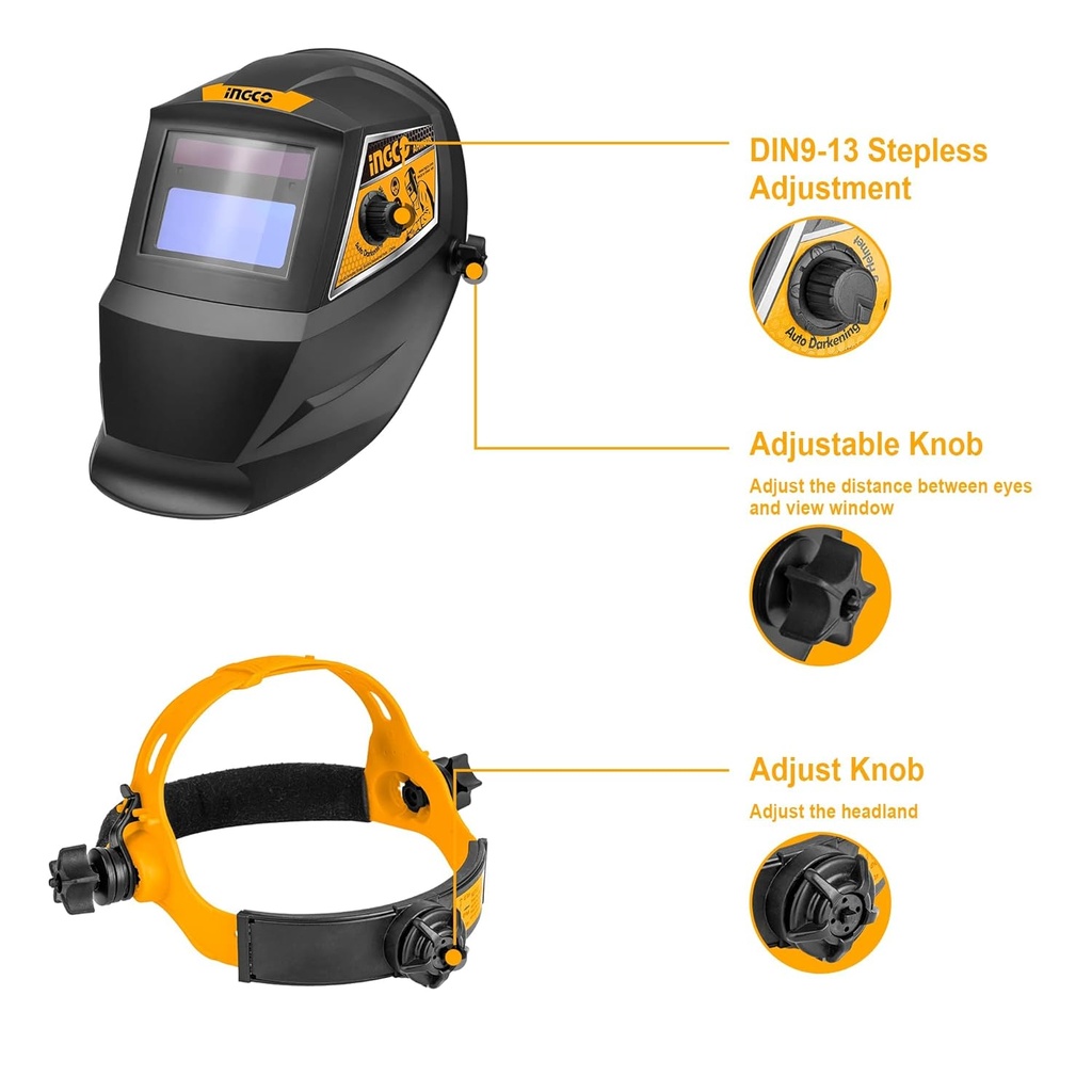 AUTO DARKENING WELDING HELMET INGCO (AHM008)