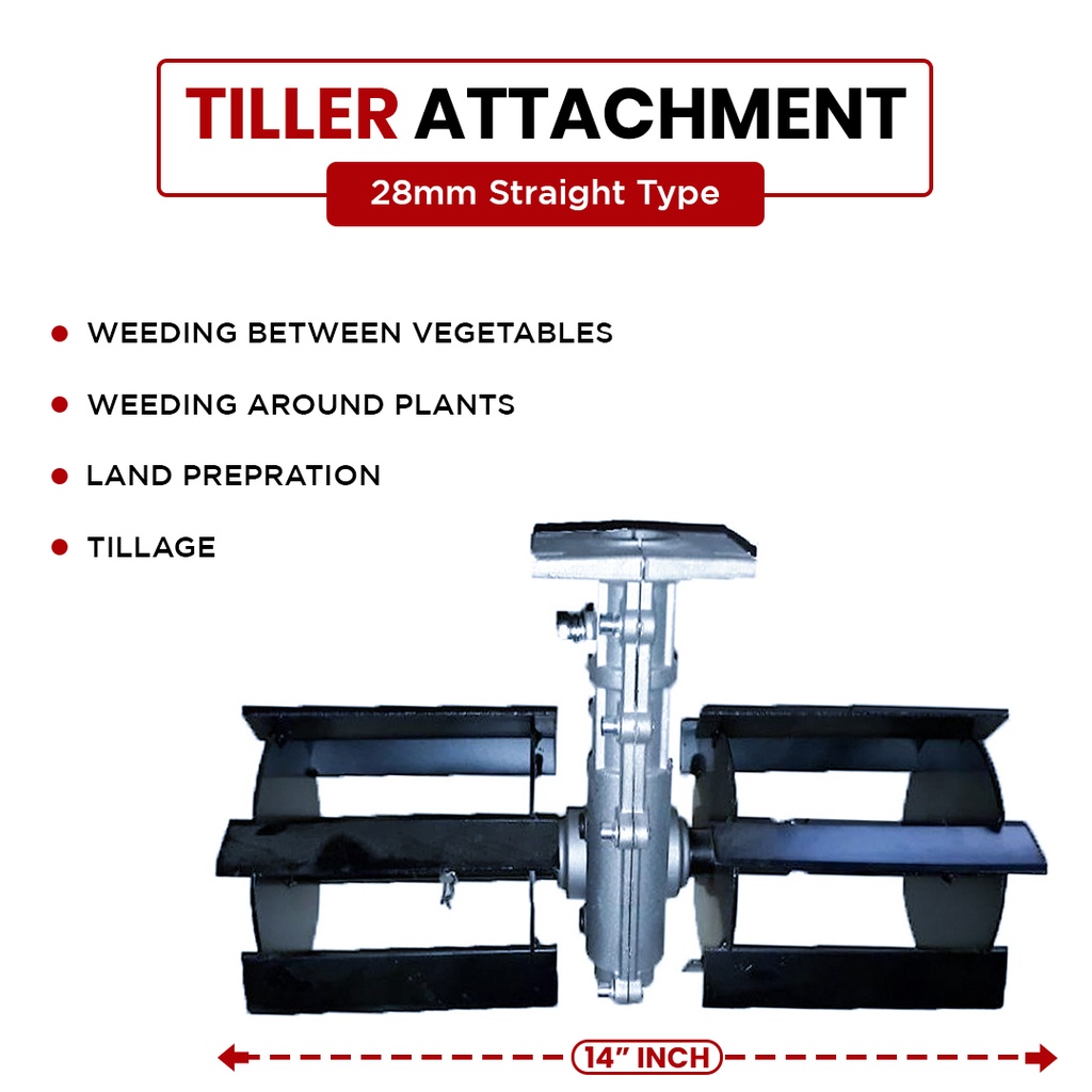 BALWAN TILLER ATTACHMENT 28MM STRAIGHT TYPE