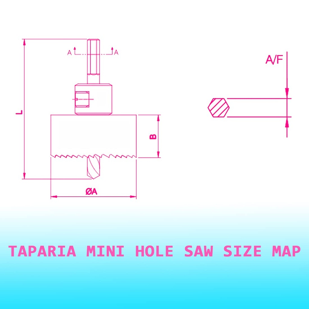 BIMETEL MINI HOLESAW TAPARIA (HSM51)