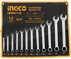 COMBINATION SPANNER SET 6-24MM INGCO (HKSPA1142)
