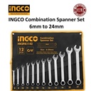 COMBINATION SPANNER SET 6-24MM INGCO (HKSPA1142)