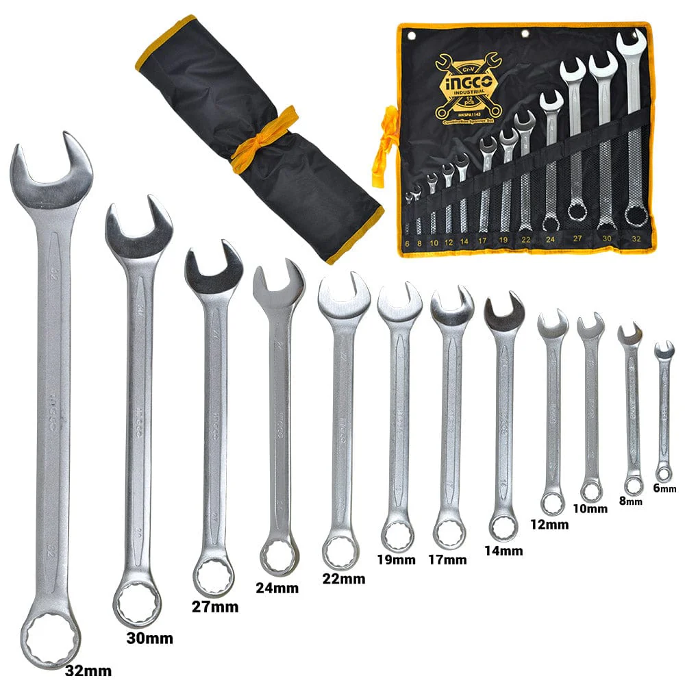 COMBINATION SPANNER SET 6-32MM INGCO (HKSPA1143)