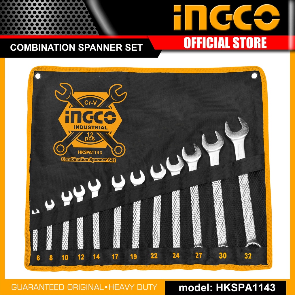 COMBINATION SPANNER SET 6-32MM INGCO (HKSPA1143)