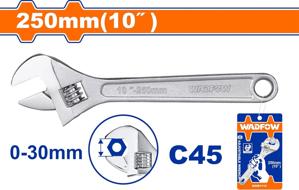 ADJUSTABLE WRENCH 10" WADFOW (WAW1110)