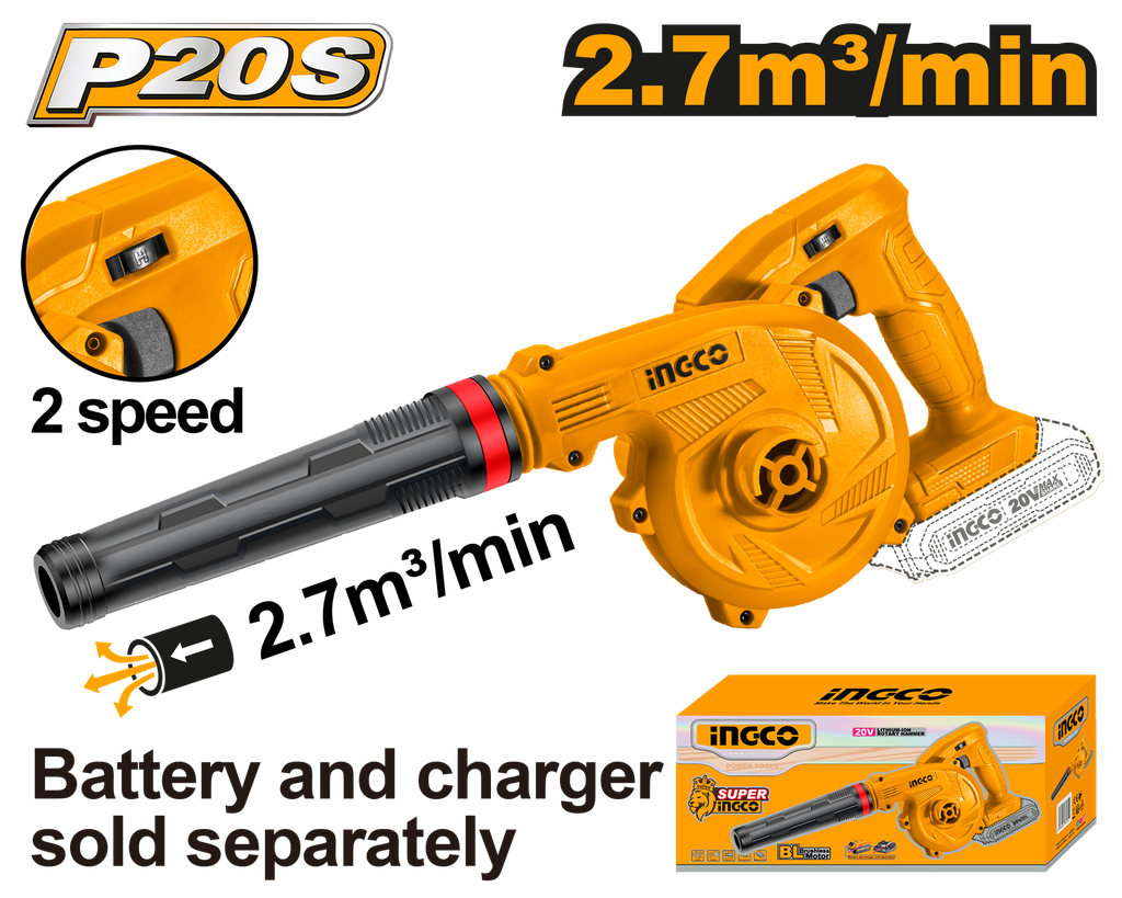 CORDLESS BLOWER 4A.H INGCO (CABLI20018)
