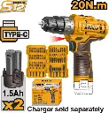 CORDLESS DRILL 12V SET INGCO (COSLI24011)