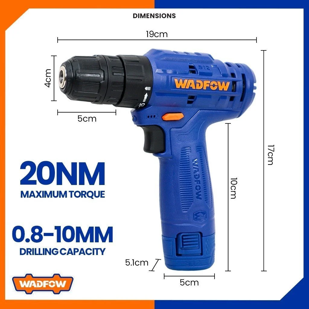 CORDLESS DRILL 12V WADFOW (WCDS510)