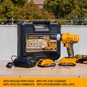 CORDLESS IMPACT DRILL 20V INGCO (CIDLI20012)