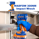 CORDLESS IMPACT WRENCH & DRILL SET WADFOW (WCK2017)