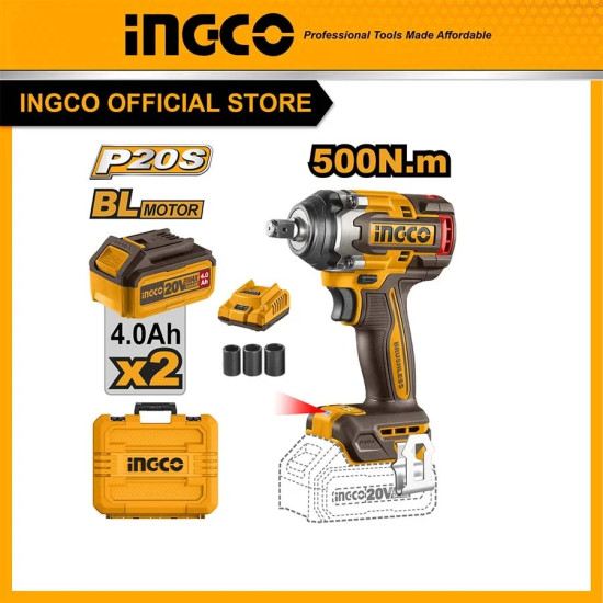 CORDLESS IMPACT WRENCH 500NM INGCO (CIWLI2050)