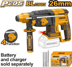 CORDLESS ROTARY HAMMER 26MM INGCO (CRHLI20228)