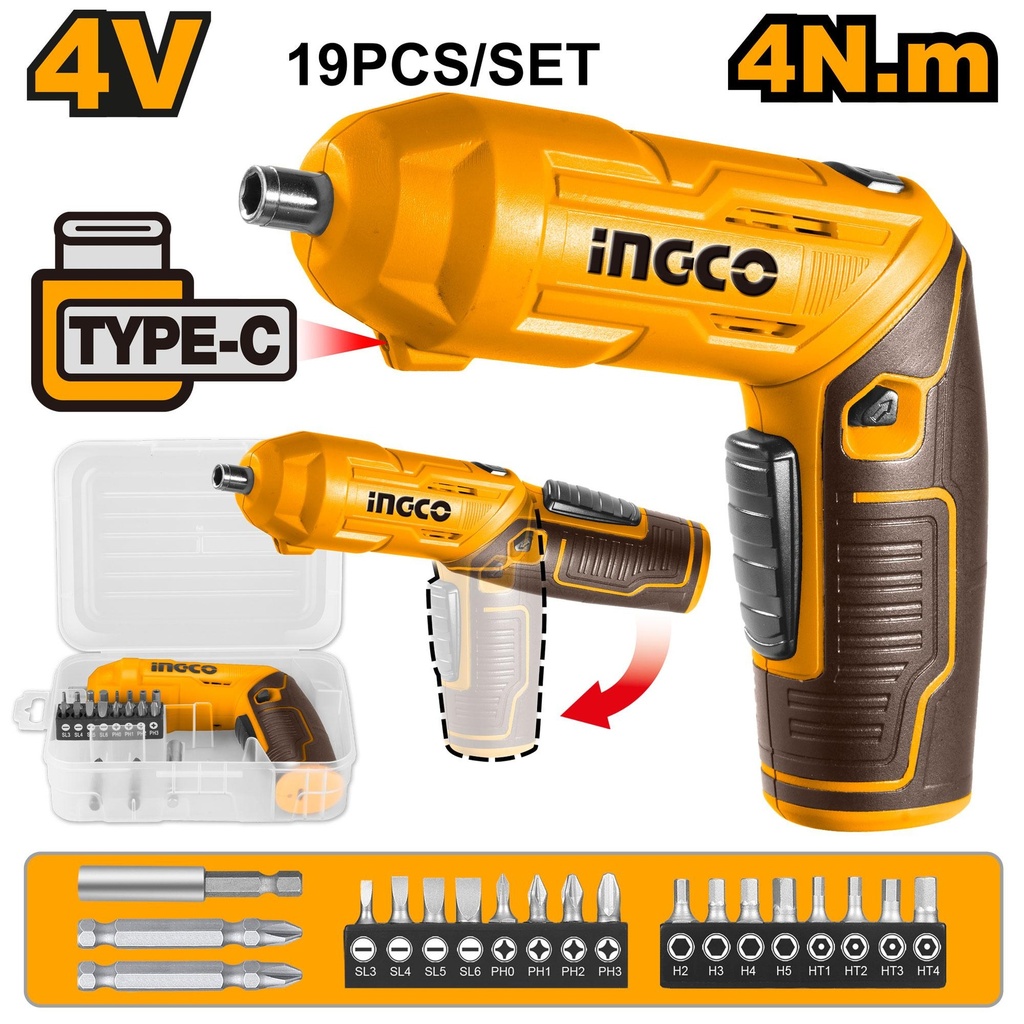CORDLESS SCREWDRIVER 4V INGCO (CSDLI0442)