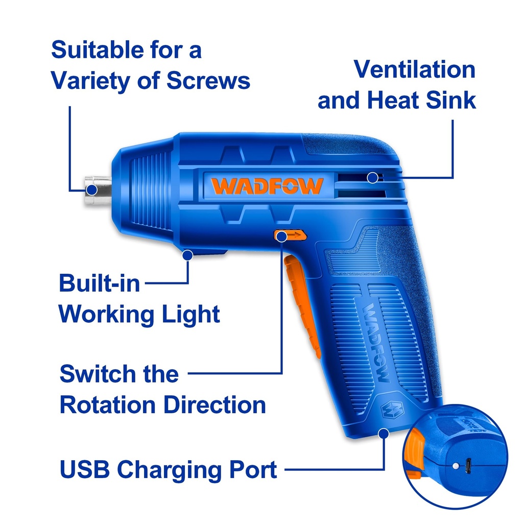 CORDLESS SCREWDRIVER 4V WADFOW (WCV4404)