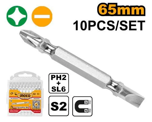 10 PCS SCREWDRIVER BITS SET INGCO (SDB21HL133)-1.webp