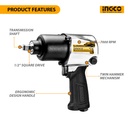 AIR IMPACT WRENCH 12.5MM 7000 RPM (AIW12562)