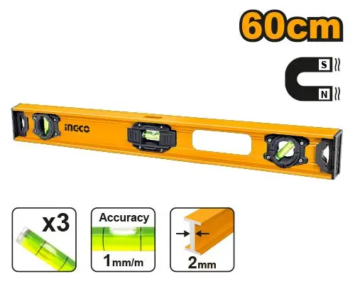 MAGNETIC SPIRIT LEVEL 60CM INGCO (HSL28060)-4.webp