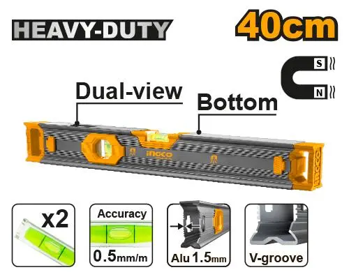 SPIRIT LEVEL MAGNETIC 40CM INGCO (HSL68040)-2.webp