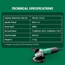 ANGLE GRINDER 100MM 4" HI KOKI (G10SS2S8Z)
