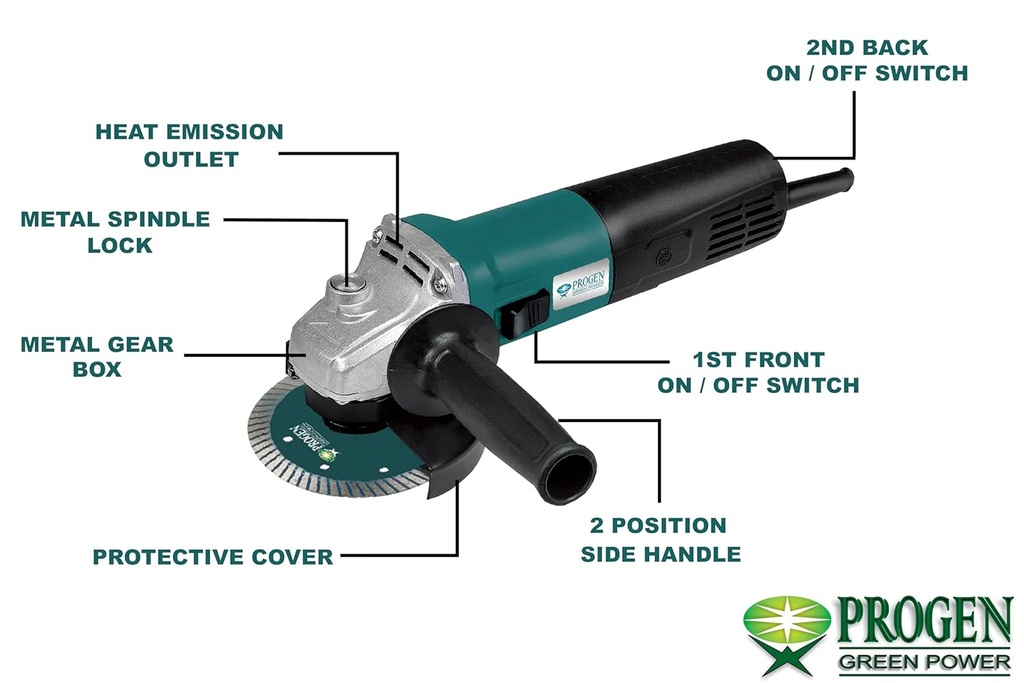 ANGLE GRINDER 1250W PROGEN (9102-HG)