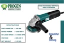 ANGLE GRINDER 1250W PROGEN (9102-HG)