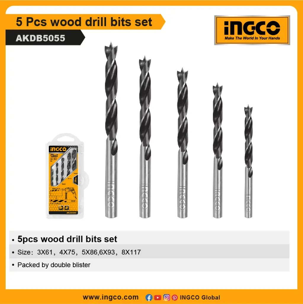 INGCO 5PCS WOOD DRILL BITS SET (AKDB5055)-33.webp