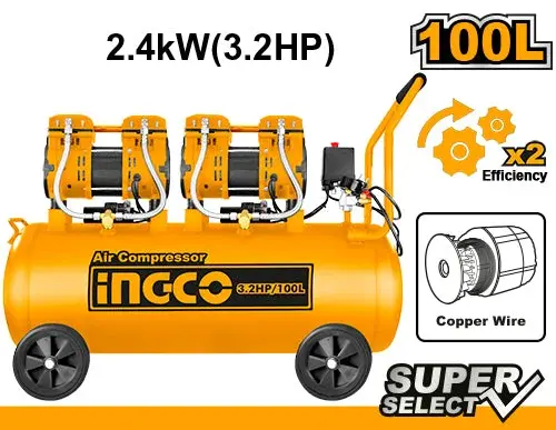 INGCO OIL FREE COMPRESSOR 100 LTR (ACS2241001)-1.webp