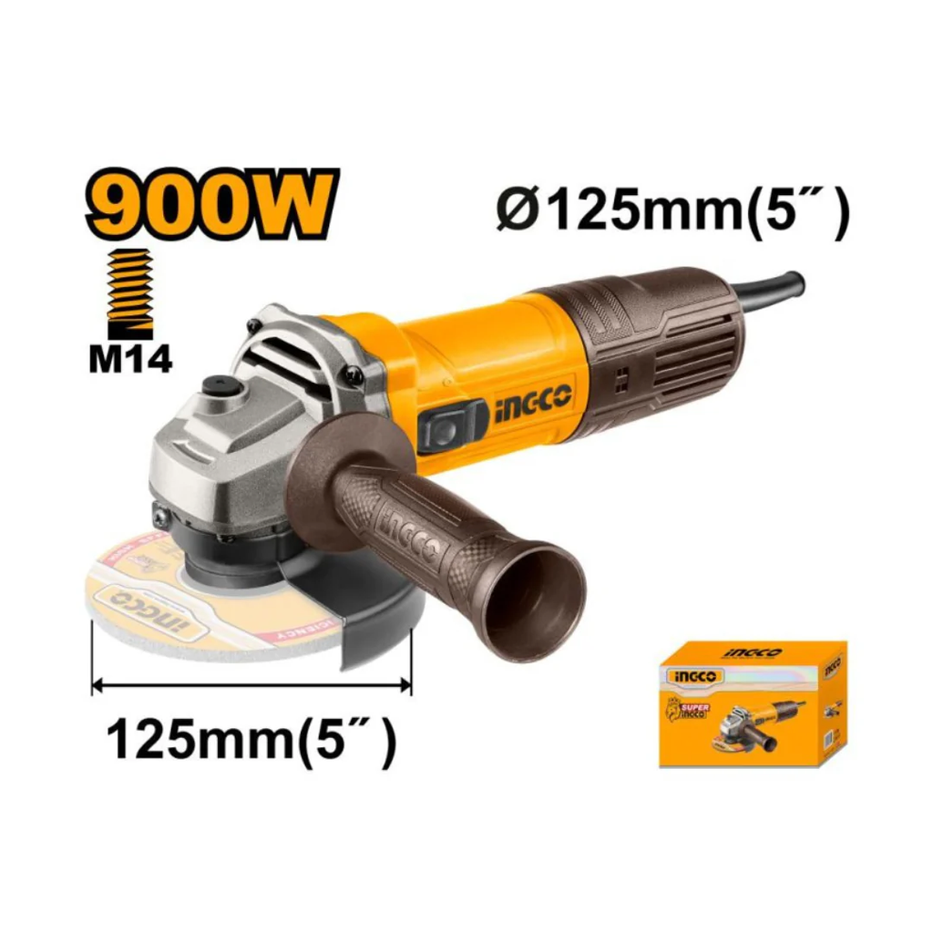 ANGLE GRINDER 900W 125MM INGCO (AG90028)