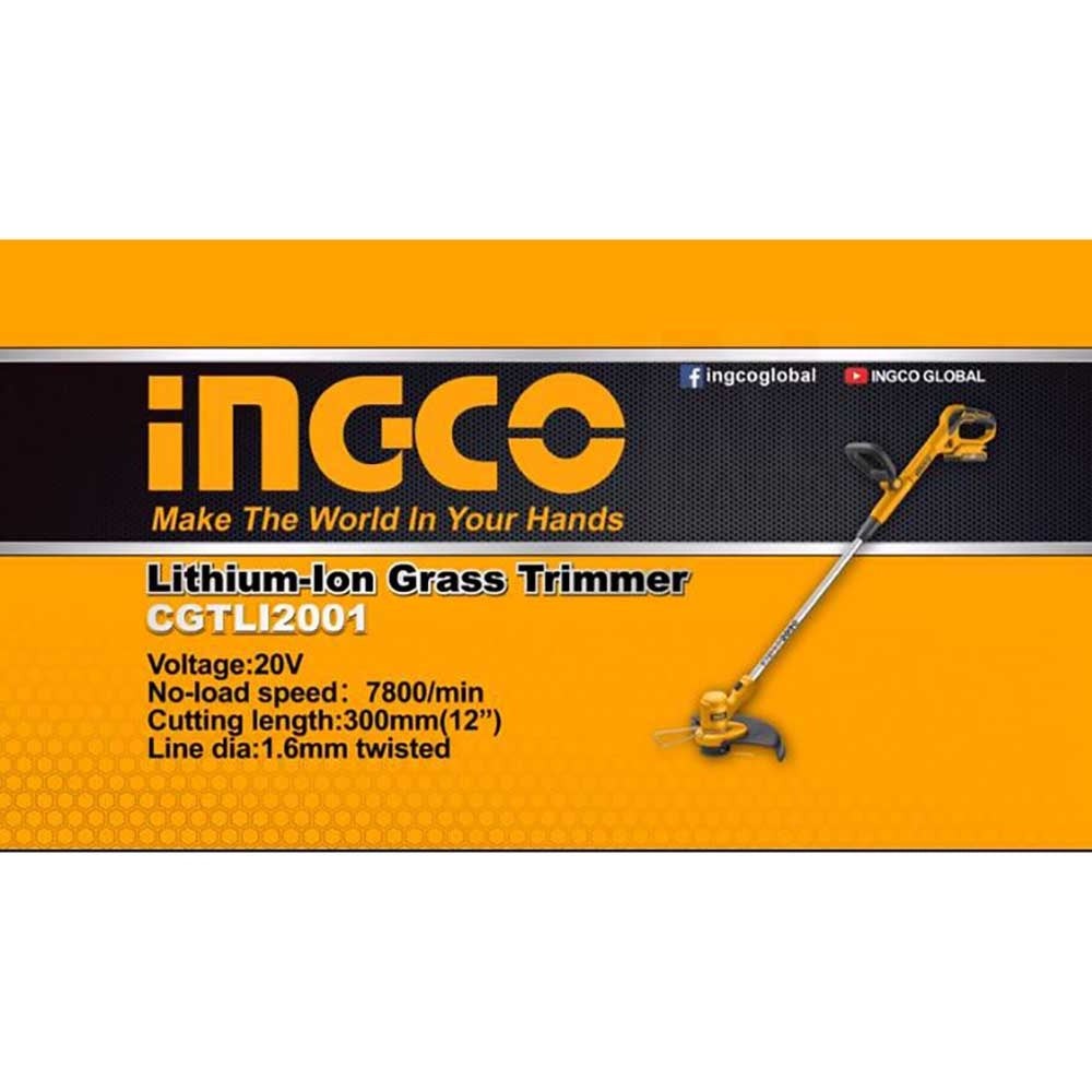 CORDLESS GRASS TRIMMER INGCO (CGTLI20018)-12%