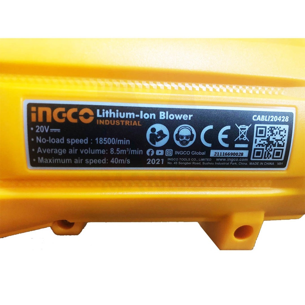 CORDLESS BLOWER 20V INGCO (CABLI20428)