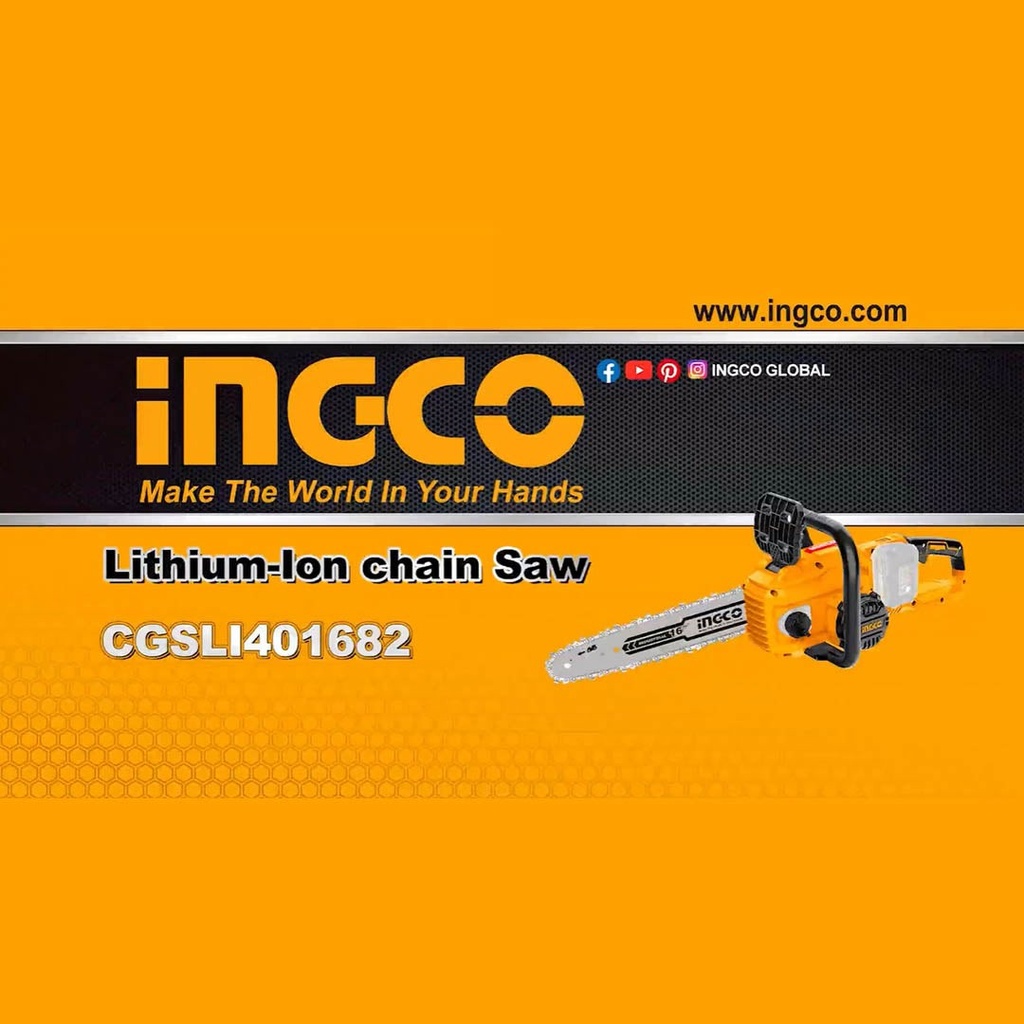 CORDLESS CHAINSAW 16" INGCO (CGSLI401682)