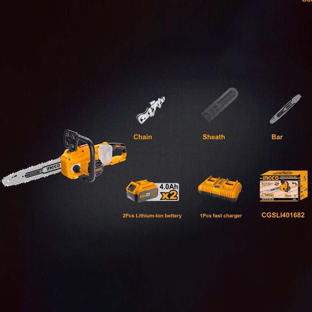 CORDLESS CHAINSAW 16" INGCO (CGSLI401682)
