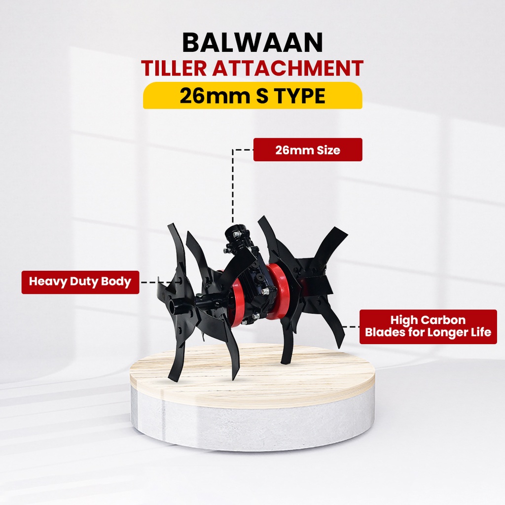 BALWAN TILLER ATTACHMENT 26MM S TYPE