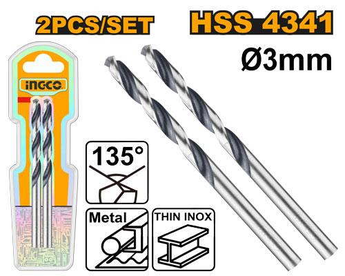 2 PCS STEEL BIT SET 3MM INGCO (DBT1200034)