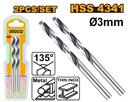 2 PCS STEEL BIT SET 3MM INGCO (DBT1200034)