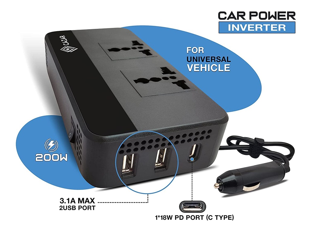 CAR POWER ADAPTOR 200W CAZAR