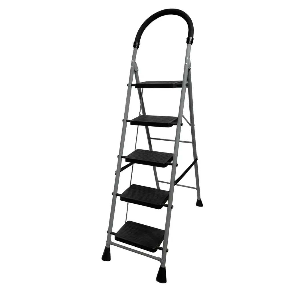 DOMESTIC ALUMINIUM LADDER 5 STEP BLACK