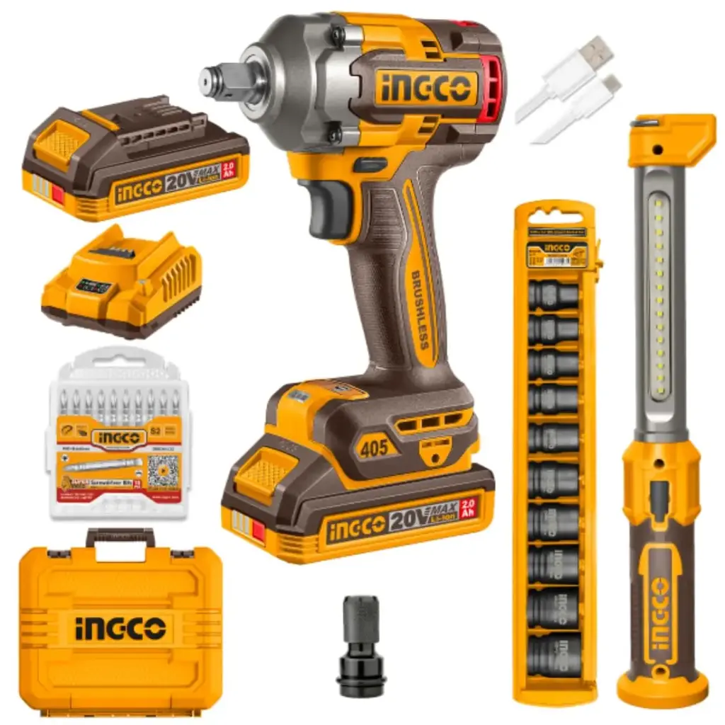 CORDLESS IMPACT WRENCH COMBO SET INGCO (COSLI23056)